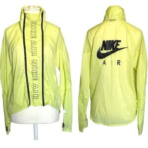 Nike Air Full Zip Running Windbreaker Women's Jacket Neon Size S